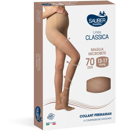 SAUBER COLLANT 70 DENARI PREMAMAN MAGLIA MICRORETE NEUTRO BEIGE 3 LINEA CLASSICA - Farmadillo