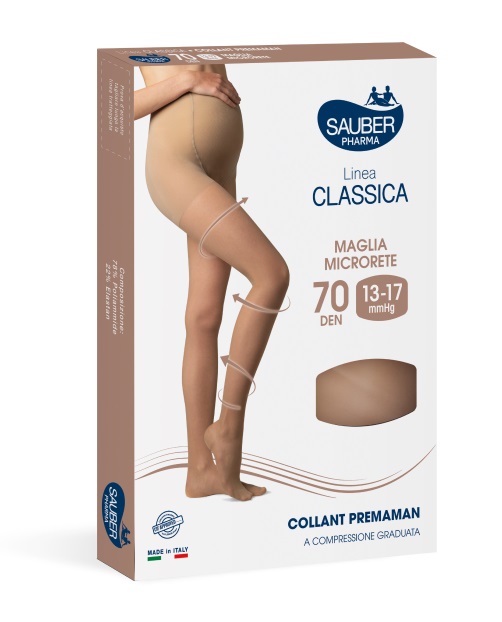 SAUBER COLLANT 70 DENARI PREMAMAN MAGLIA MICRORETE NEUTRO BEIGE 5 LINEA CLASSICA - Farmadillo