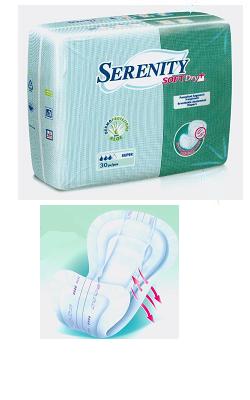 PANNOLONE PER INCONTINENZA SAGOMATO SERENITY SOFTDRY+ ALOE SUPER 30 PEZZI - Farmadillo