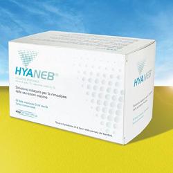 SOLUZIONE IPERTONICA DA NEBULIZZARE HYANEB SODIO CLORURO 7%  ACIDO IALURONICO 0,1% 30 FIALE 5 ML - Farmadillo