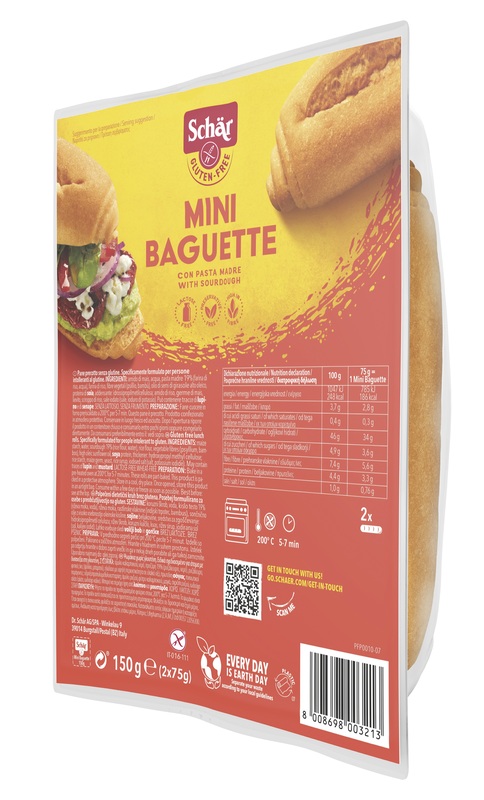 SCHAR MINI BAGUETTE SENZA LATTOSIO 2 X 75 G - Farmadillo