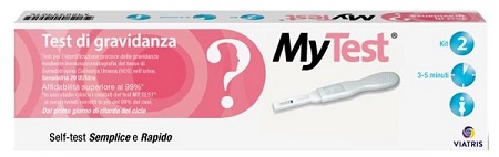TEST DI GRAVIDANZA RAPIDO HCG MYTEST 2 PEZZI - Farmadillo
