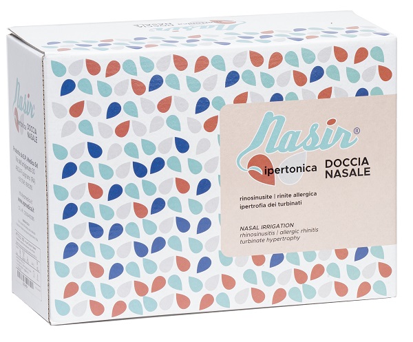 DOCCIA NASALE NARIS CON SOLUZIONE FISIOLOGICA IPERTONICA 8 SACCHE 250 ML + 1 BLISTER - Farmadillo
