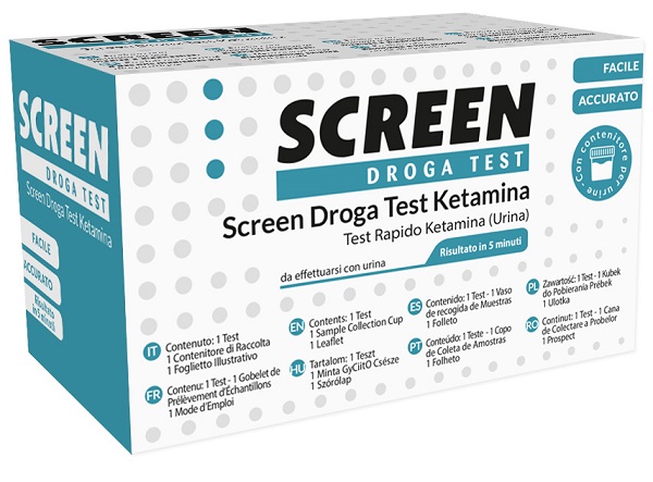 SCREEN DROGA TEST KETAMINA TEST ANTIDROGA CON CONTENITORE URINA - Farmadillo