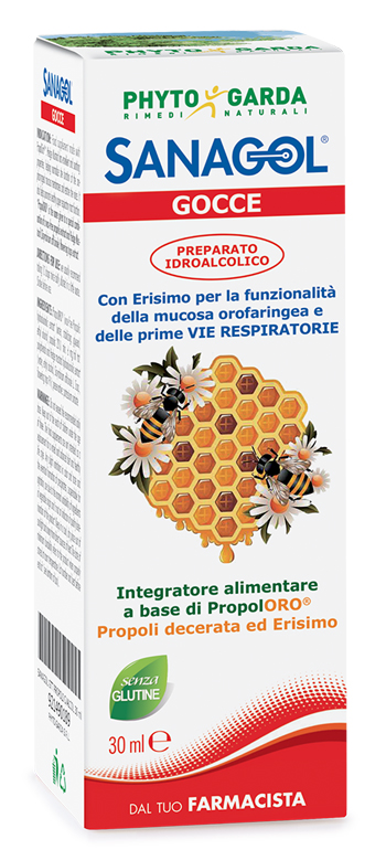 SANAGOL GOCCE PROPOLI ESTRATTO IDROALCOLICO 30 ML - Farmadillo