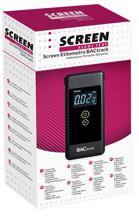 SCREEN ALCOL TEST SCREEN ETILOMETRO BACTRACK - Farmadillo