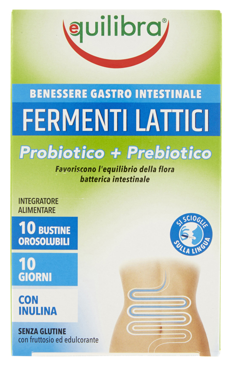 FERMENTI LATTICI PROBIOTICO + PREBIOTICO 10 BUSTINE OROSOLUBILI - Farmadillo