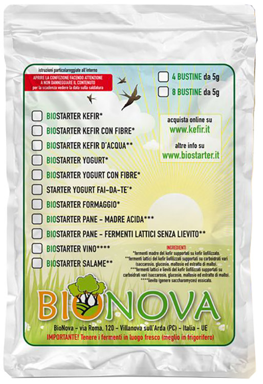 BIOSTARTER PER KEFIR D'ACQUA - Farmadillo