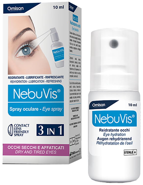 NEBUVIS REIDRATANTE OCCHI SPRAY 10 ML 1 PEZZO - Farmadillo
