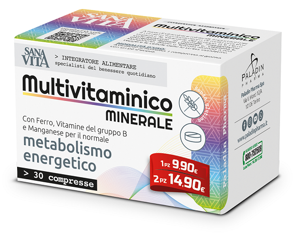 SANAVITA MULTIVITAMINICO MINERALE 30 COMPRESSE - Farmadillo