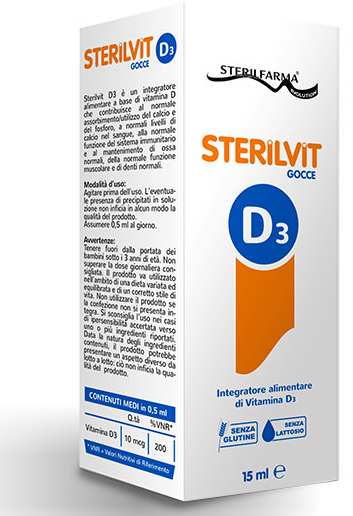 STERILVIT D3 GOCCE 15 ML - Farmadillo