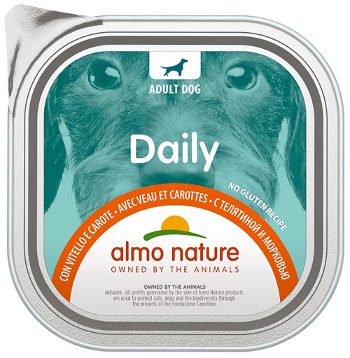 DAILY MENU DOGS CON VITELLO E CAROTE 300 G - Farmadillo