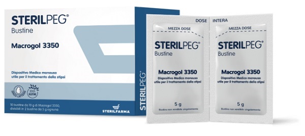 STERILPEG MACROGOL 3350 10 BUSTINE BIPARTITE 10 G - Farmadillo
