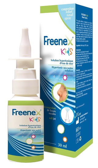 FREENEX IPERTONICO KIDS SPRAY NASALE CON ACQUA DI MARE 30 ML - Farmadillo