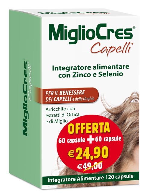 MIGLIOCRES 60+60 CAPSULE 60 G PROMOZIONE - Farmadillo