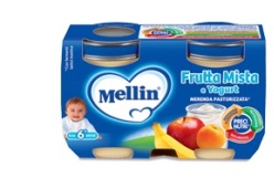 MELLIN MERENDA YOGURT FRUTTA MISTA 120 G X 2 PEZZI - Farmadillo