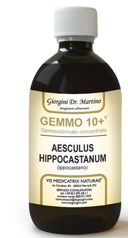 GEMOO 10+ GEMMODERIVATO CONCENTRATO IPPOCASTANO LIQUIDO ANALCOLICO AESCULUS HIPPOCASTANUM IPPOCASTANO 500 ML - Farmadillo