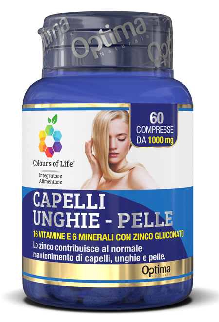 COLOURS OF LIFE CAPELLI UNGHIE PELLE 60 COMPRESSE 1000 MG - Farmadillo