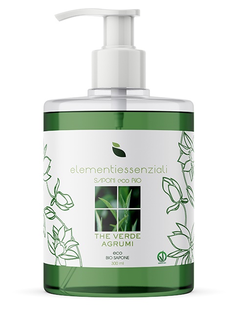 ELEMENTIESSENZIALI SAPONE ECO BIO THE VERDE AGRUMI 300ML - Farmadillo