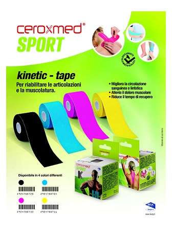 CEROXMED SPORT KINETIC TAPE BLU 1 PEZZO - Farmadillo