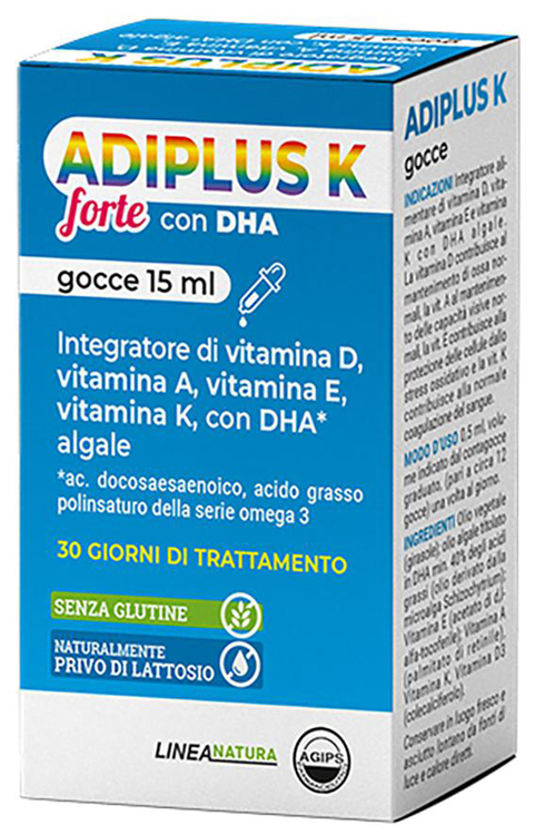 ADIPLUS K FORTE CON DHA GOCCE FLACONCINO 15 ML - Farmadillo