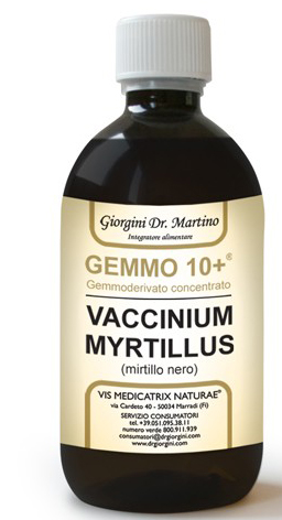 GEMMO 10+ MIRTILLO NERO LIQUIDO ANALCOLICO 500 ML - Farmadillo