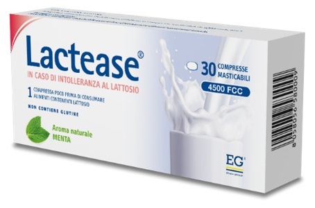 LACTEASE 4500 FCC AROMA MENTA 30 COMPRESSE MASTICABILI - Farmadillo