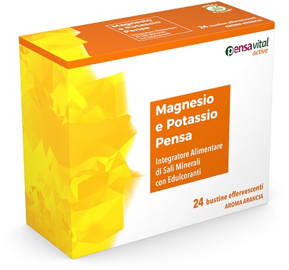 MAGNESIO E POTASSIO ARANCIA PENSA 24 BUSTINE EFFERVESCENTI - Farmadillo