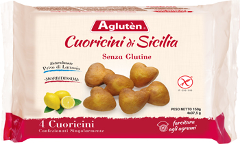 AGLUTEN CUORICINI DI SICILIA 4 X 37,5 G - Farmadillo