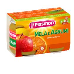 PLASMON OMOGENEIZZATO MELA AGRUMI 2 X 104 G - Farmadillo