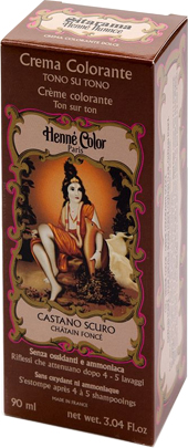 HENNE NUANCE CASTANO SCURO CREMA HENNE COLOR CREMA COLORANTE PRONTA ALL'USO - Farmadillo