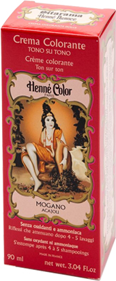 HENNE NUANCE ACAJOU ROSSO MOGANO CREMA HENNE COLOR CREMA COLORANTE PRONTA ALL'USO - Farmadillo