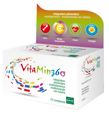 VITAMIN 360 MULTIVITAMINICO MULTIMINERALE 70 COMPRESSE ASTUCCIO 93,10 G - Farmadillo