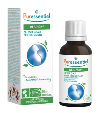 MISCELA RESP OK OLI ESSENZIALI PER DIFFUSIONE 30 ML PURESSENTIEL ECOCERT - Farmadillo