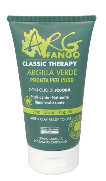 ARGFANGO CLASSIC THERAPY ARGILLA VERDE PRONTA PER L'USO PER VISO CORPO E CAPELLI 150 ML - Farmadillo