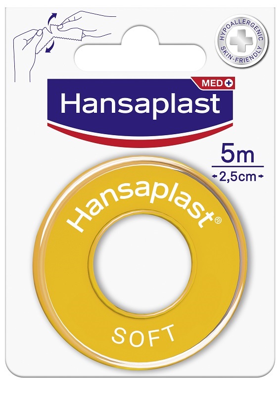 CEROTTO MEDICATO IN ROCCHETTO HANSAPLAST SOFT M5X2,5CM - Farmadillo