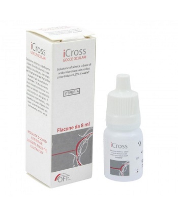 ICROSS GOCCE OCULARI SOLUZIONE OFTALMICA ACIDO IALURONICO CROSS-LINKATO 0,2% 8 ML - Farmadillo