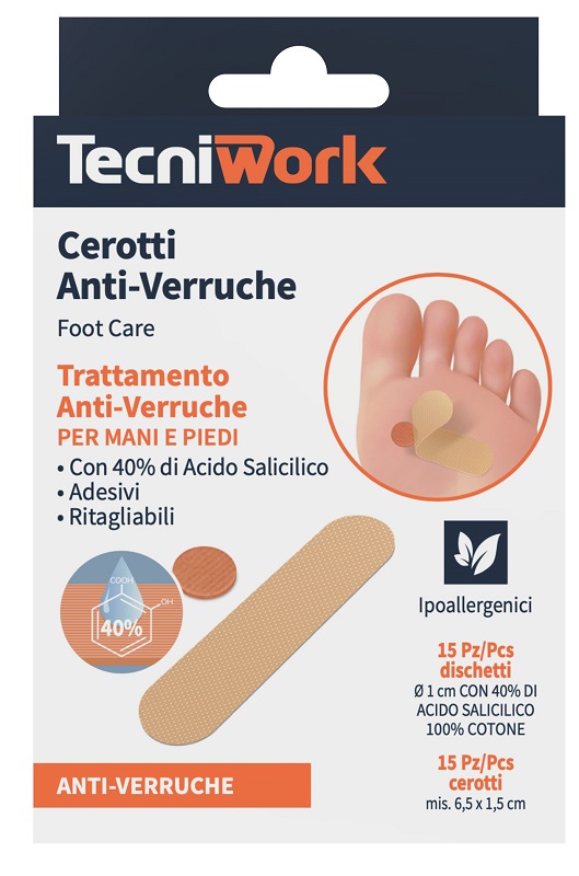 CEROTTO ANTI VERRUCHE PIEDI 15 + 15 PEZZI - Farmadillo