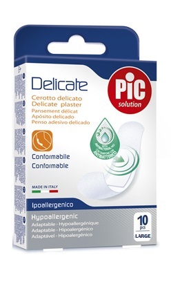 CEROTTO PIC DELICATE 25X72 MM ANTIBATTERICO 10 PEZZI - Farmadillo