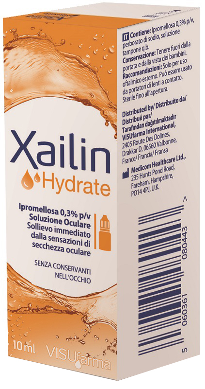 XAILIN HYDRATE GOCCE OCULARI IPROMELLOSA 0,3% FLACONE MULTIDOSE 10 ML - Farmadillo