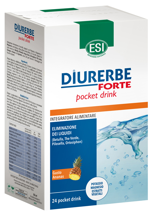 ESI DIURERBE FORTE POCKET DRINK ANANAS 24 X 20 ML - Farmadillo