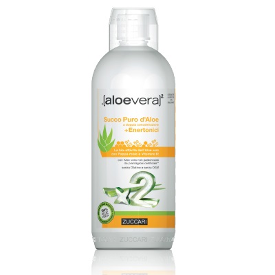 ALOEVERA2 SUCCO PURO D'ALOE DOPPIA CONCENTRAZIONE + ENERTONICI 1 LITRO - Farmadillo