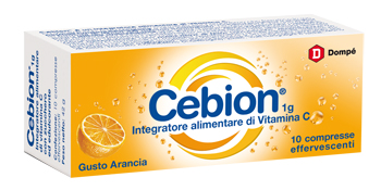 CEBION EFFERVESCENTI VITAMINA C ARANCIA 10 COMPRESSE - Farmadillo