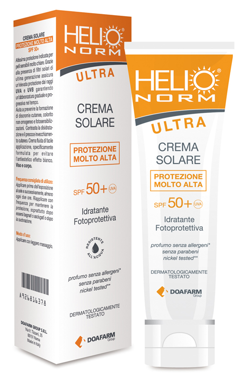 HELIO NORM ULTRA CREMA SOLARE SPF 50+ 100 ML - Farmadillo