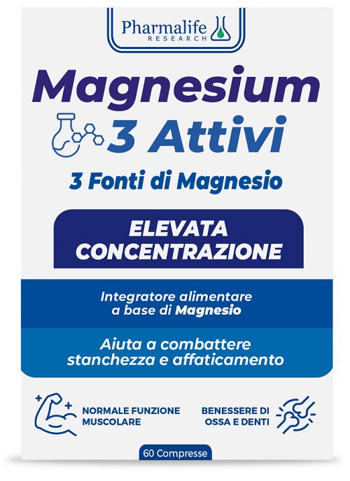 MAGNESIUM 3 ATTIVI 60 COMPRESSE - Farmadillo
