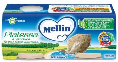 MELLIN OMOGENEIZZATO PLATESSA 2X80 G - Farmadillo