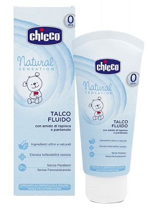CHICCO TALCO FLUIDO NATURAL SENSATION 100 ML - Farmadillo