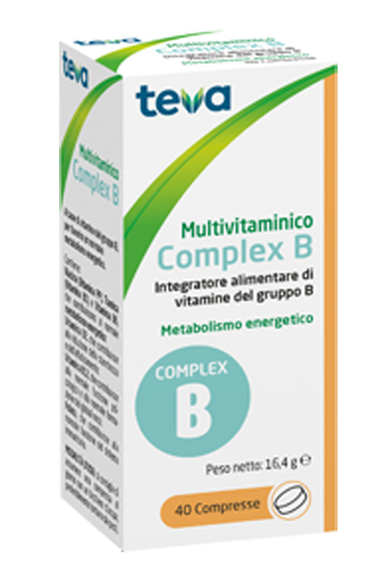 MULTIVITAMINICO COMPLEX B TEVA 40 COMPRESSE 16,4 G - Farmadillo