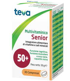 MULTIVITAMINICO SENIOR TEVA 30 COMPRESSE 39 G - Farmadillo
