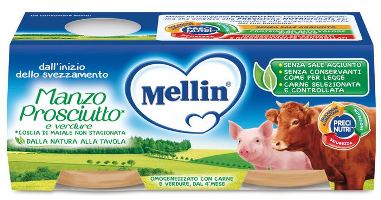MELLIN OMOGENEIZZATO MANZO PROSCIUTTO CON VERDURE - Farmadillo